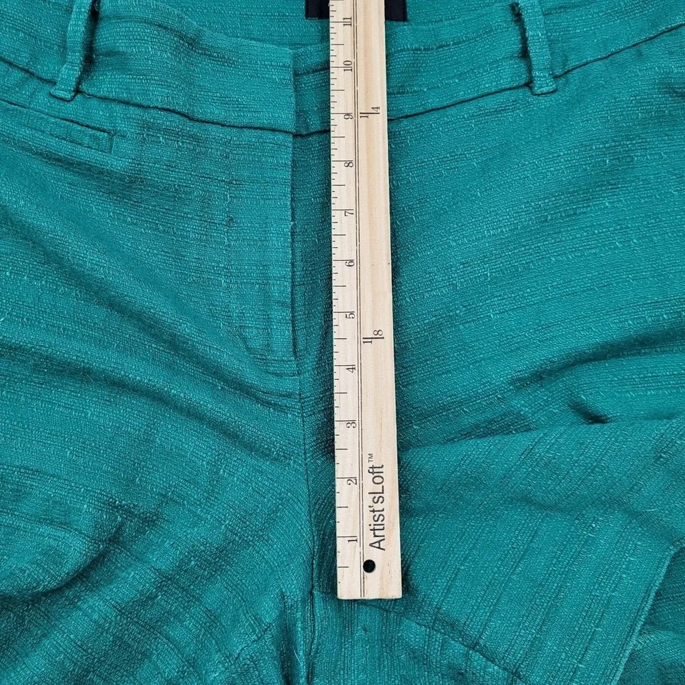 Ann Taylor Emerald Green Textured Cotton Shorts‎ Womens 14 Dressy Summer 468289